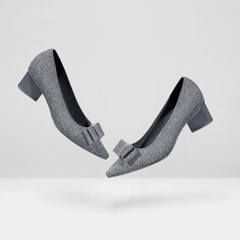 VIVAIA Titli Pointed-Toe Bow Heels | NWT - EU 38 / US 7–7.5 +‎ FREE Slippers